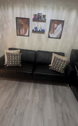 New Leather Black Sofa