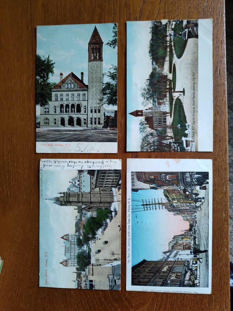 1906-07 Albany NY Postcards W Stamps