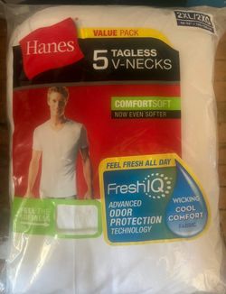 Hanes 5-pack Tagless ComfortSoft FreshIQ V-Neck undershirt - 2XL