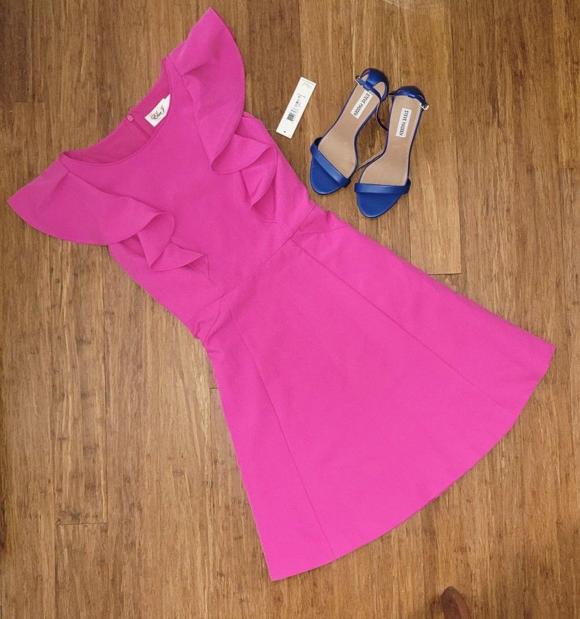 New w/tag Eliza J Dress with Front Ruffles Size 6