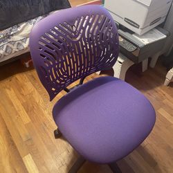 Purple Armless Desk Chair