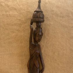 Handcarved Wooden Statuette 