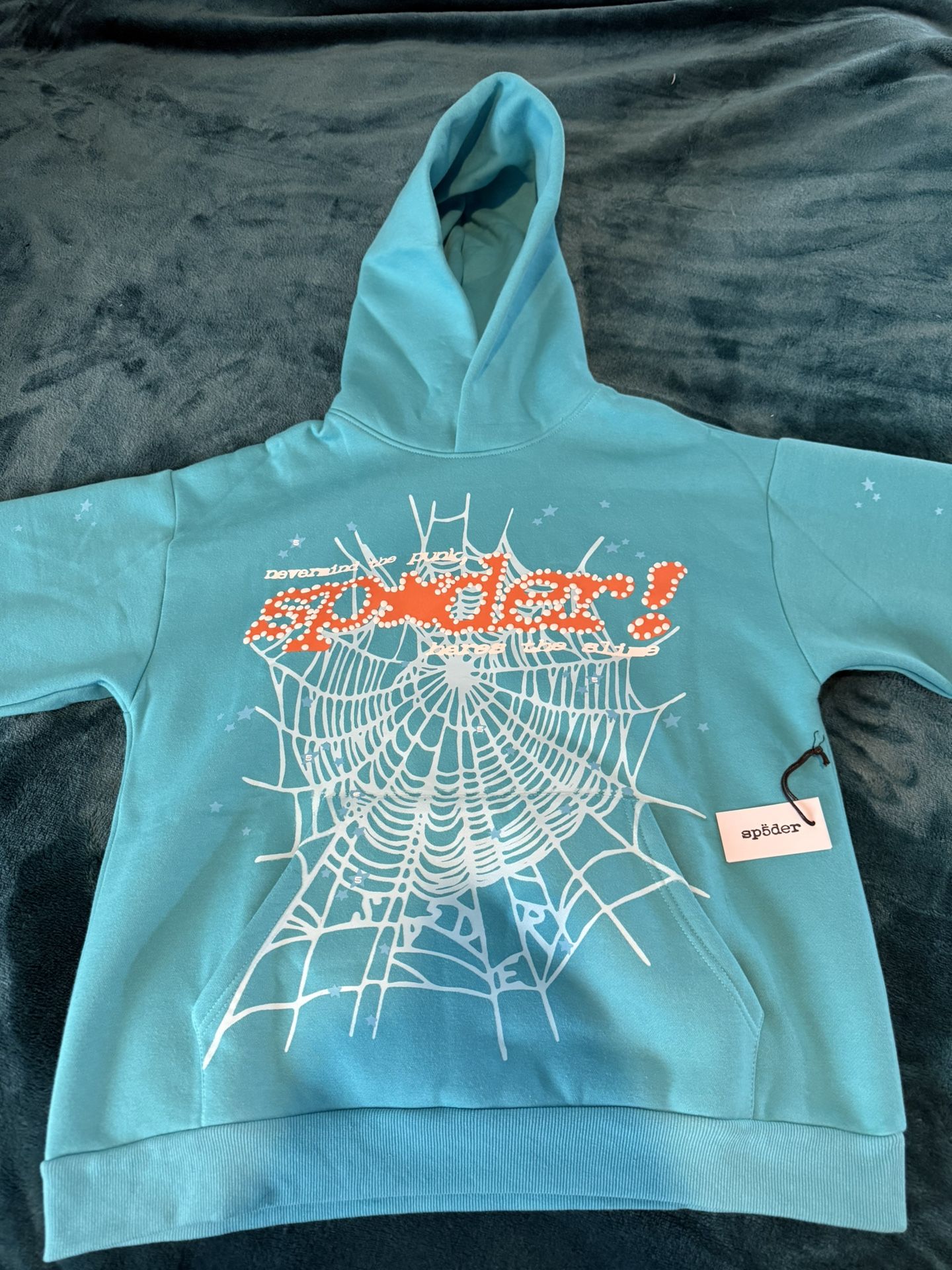 Sp5der punk V2 Hoodie Adult Large With Tags