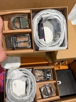 Coach Leather Belt Gift Set Lot – New in Box