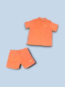 PLAYBOY by PacSun Pink Persuit Button-Front Shirt & Shorts Bundle Men’s Large
