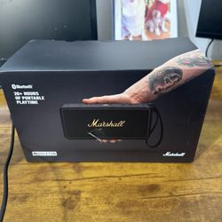 Marshall Middleton Bluetooth Speaker – Black & Brass – BRAND NEW IN BOX
