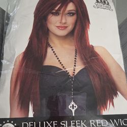 New Long Auburn Red Wig