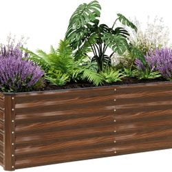 SnugNiture Galvanized Raised Garden Bed 6x3x2FT Outdoor Large Metal Planter Box Steel Kit for Planting Vegetables, Flowers