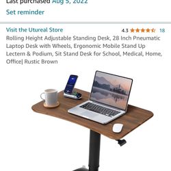 2 Adjustable High Quality Tables Original Price $189 Each