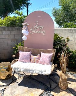 LOVE IN BLOOM Wood Backdrop Sign for Rustic Garden Bridal Shower or Wedding Large Decor