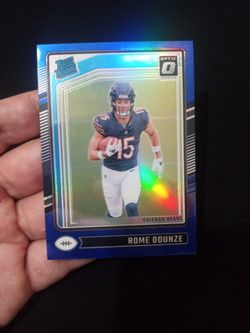 Chicago Bears Rome Odunze 2024 Optic Rated Rookie Blue Prizm /199