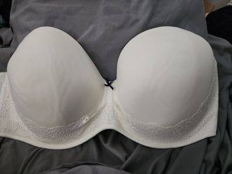 Strapless white bra New