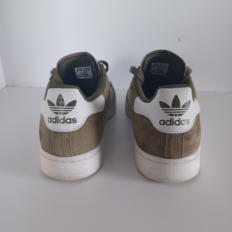 adidas Campus Green Size 10.5 Olive Green Suede Shoe