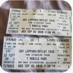 Def Leppard  Mortley Crew  2 Tickets  Sept 2 T Mobile Stadium 
