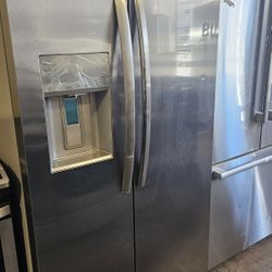 New Refrigerator Stainless Steel Stove Is Used Work Great Have Warranty Available 