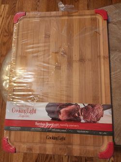 Cooking Light Bamboo Cutting Board with Nonslip Corners