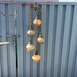 Vintage hanging light five bulbs