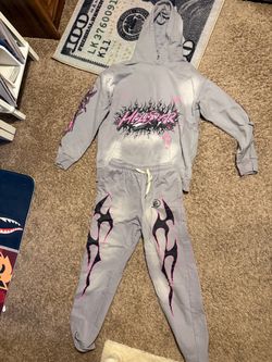 Hellstar Gray Pink Tracksuit Set