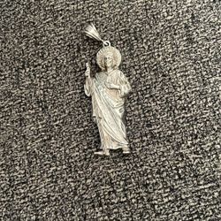 Silver San Judas Pendant