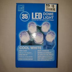 35 COOL WHITE LED DOME LIGHT STRING