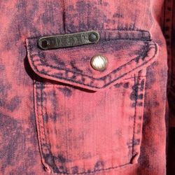 The Dye Diesel Rare Vintage Pearl Snap Cowboy Style Dress Shirt Size Medium