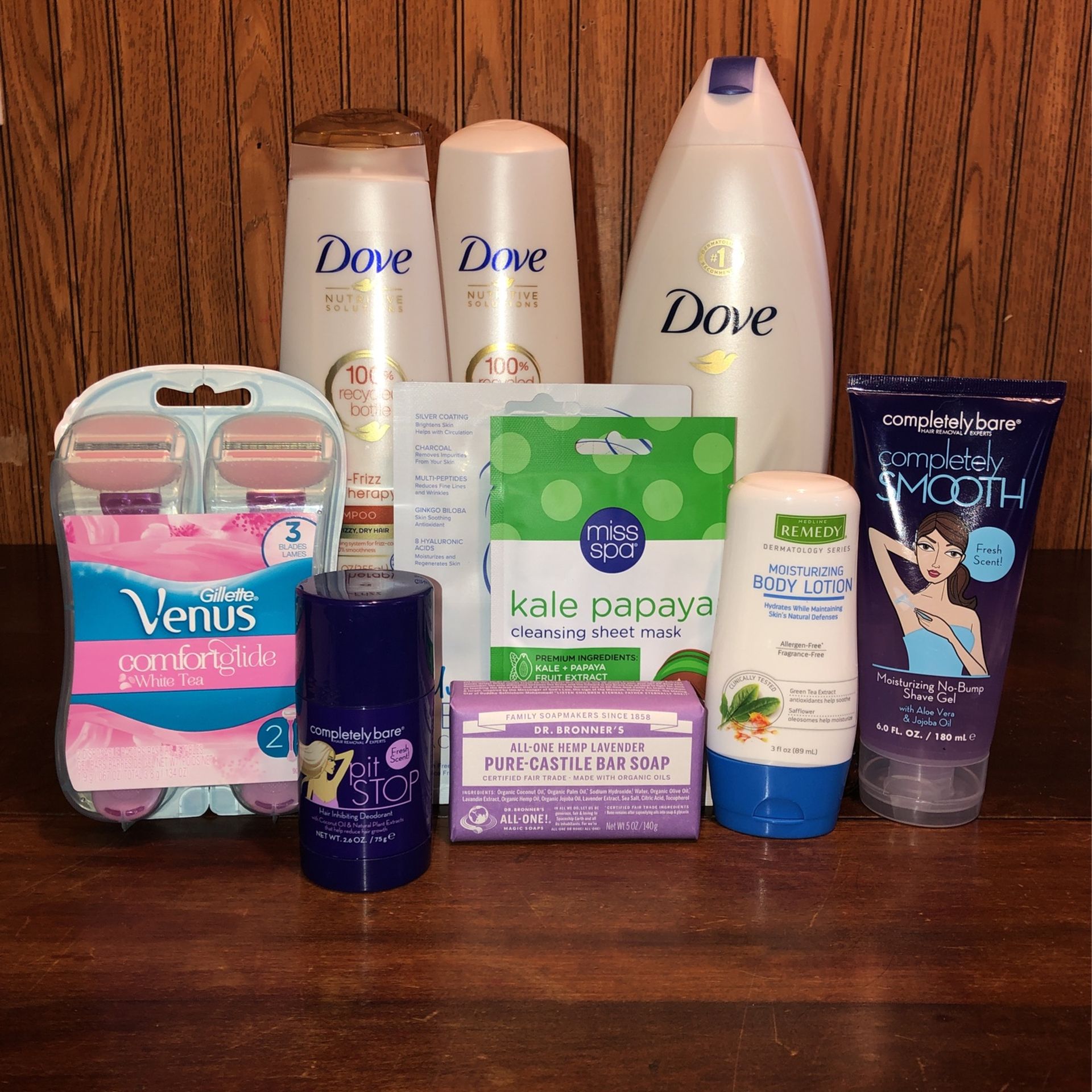 All Brand NEW! 🆕 Dove / Dr. Bronner’s / Gillette Venus / Completely Bare - Body Care Products (((PENDING PICK UP TODAY)))