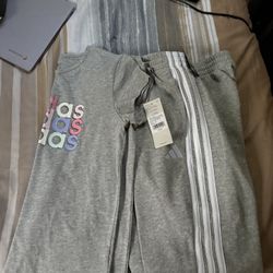 Girls Gray Adidas Set 