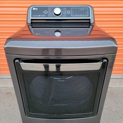 Huge Capacity!!! Rare, Graphite Steel, LG,  Sensor Dry, Gas Dryer with Steam!!! Options Galore!!! Must See To Appreciate!!!