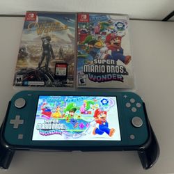 Switch Lite with Grip and 2 Games **No Trades**