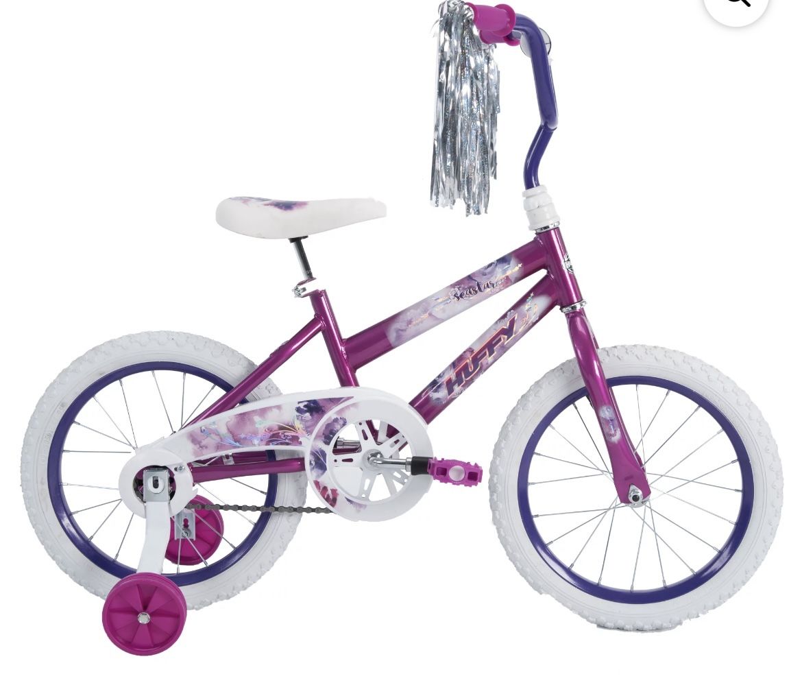 Huffy 16 in. Sea Star Kids Bike for Girls Ages 4 and up, Child, Metallic Purple