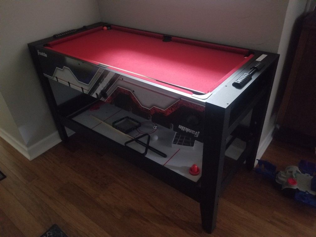 Kids pool/foosball/air hockey table