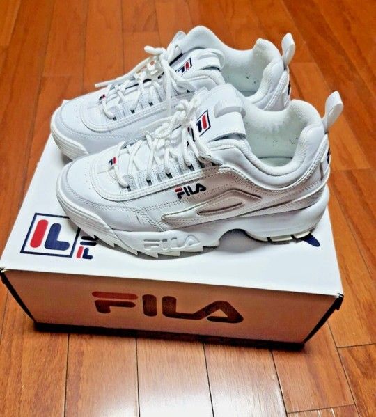 FILA Disruptor II Premium Women's Sneakers - White Women US size 7.5