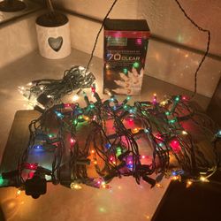 Christmas Lights- Clear & Multi $5