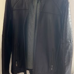 Guess Maroon Leather Jacket (Medium)