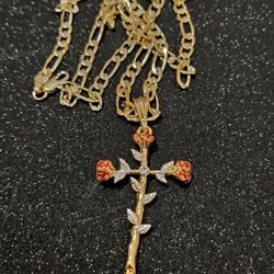 Rose Cross With Chain