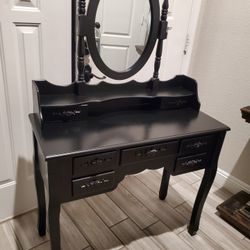 Winado 35.43-in Black Makeup Vanity