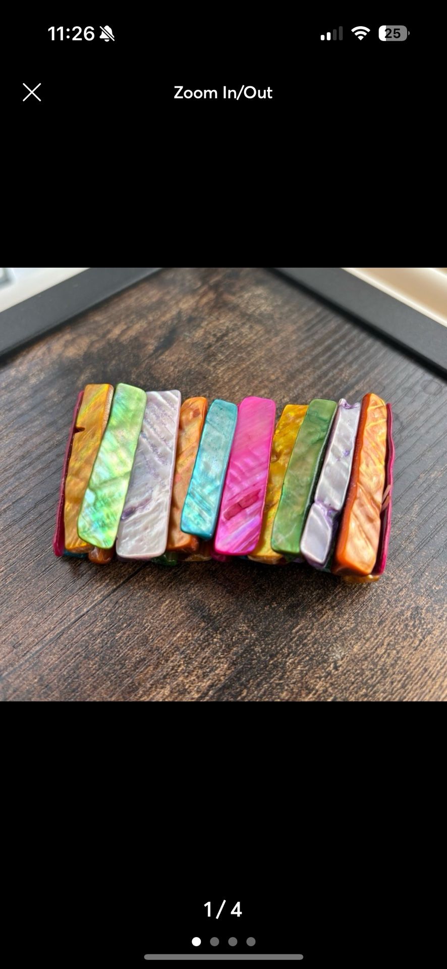 Vintage Abalone Shell/ Mother of Pearl Multicolored Bracelet