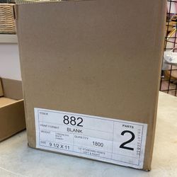 KDM 882, 2 Part Color Carbonless Dot Matrix Computer Paper 9-1/2'' X 11'' White/Canary, 1800/Carton 