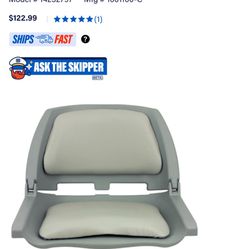 2-Springfield Folding Fishing Boat Seats.  Never Used. 