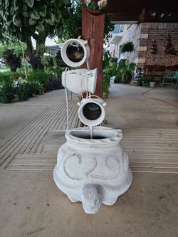 Clay Turtle Water Fountain. Clay Pots, Planters,Plants, Pottery, Talavera. $195