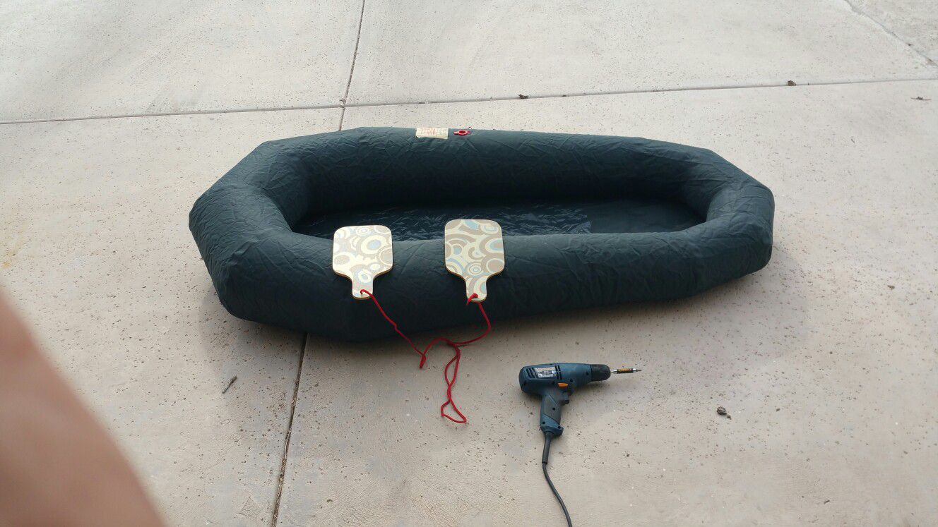 Early Winters inflatable boat. 2 lbs, back packer special .