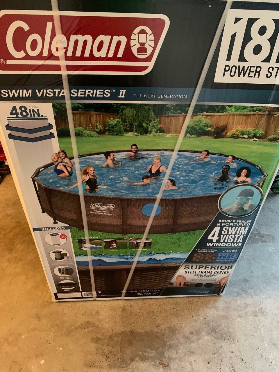 18ft pool Coleman 18