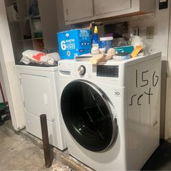 Washer, Dryer, Cabinet, Free Chair
