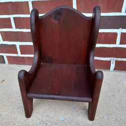 Vintage Solid  Wood Doll Chair/ Plant Stand or Decor Chair 