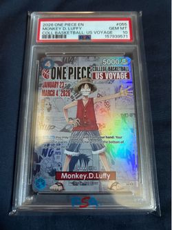 2026 ONE PIECE COLLEGE BASKETBALL: US VOYAGE PROMOS #055 MONKEY D. LUFFY PSA 10