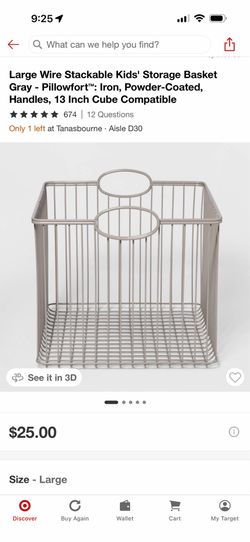 Large wire stackable storage basket