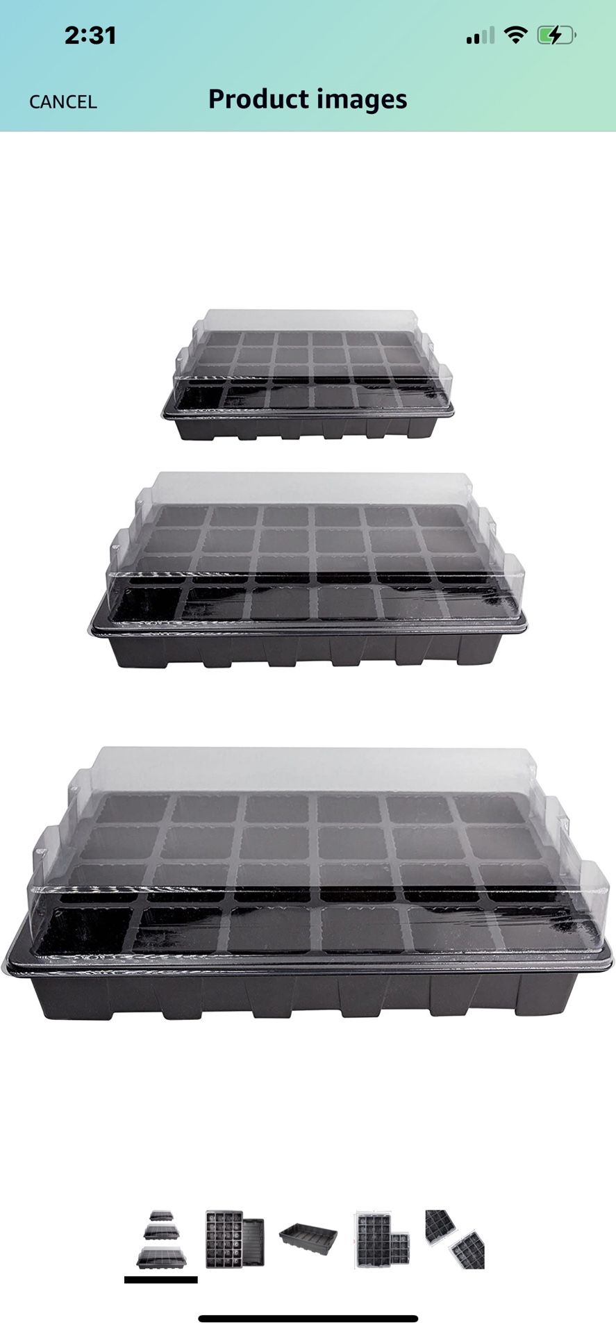 10 Pack -240 Cells -24 Grow Trays with Humidity Dome and Cell Insert - Mini Propagator for Seed Starting and Growing Healthy Plants Durable Reusable a