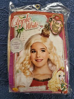 New Apple White Ever After High Wig With Headpiece Child