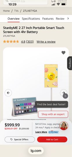 27 Inch portable smart tv