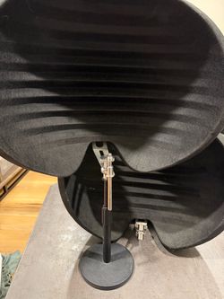 Portable Curved Microphone Isolation Shield x2 with Stand